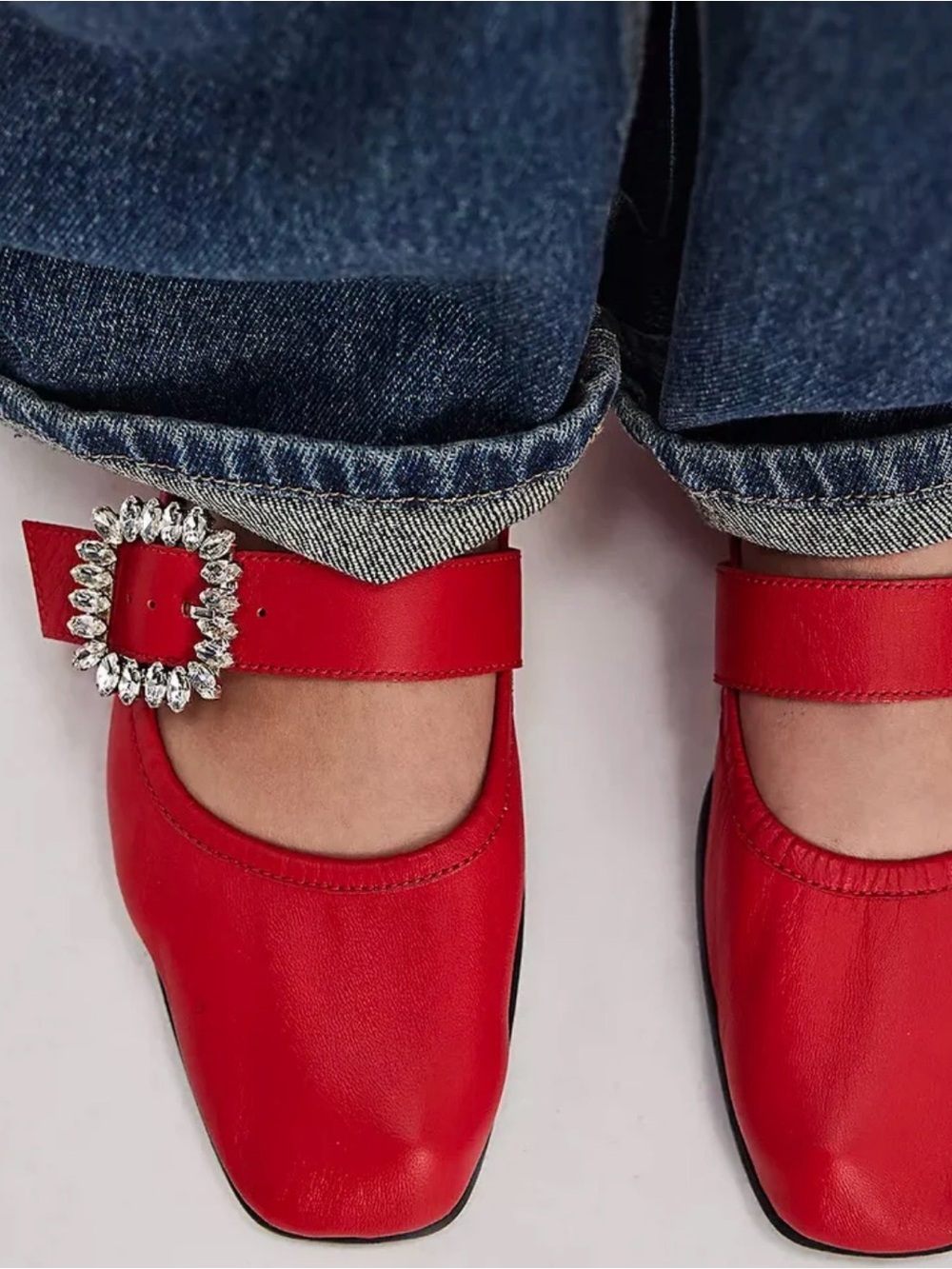 Free People Ursa Gemini Ballet Flat in Red size 8 New